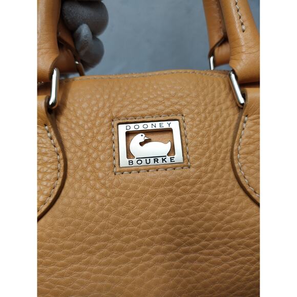 Dooney & Bourke Dillen Yellow Pebbled Leather Double Pocket Satchel Shoulder Bag - Picture 4 of 16